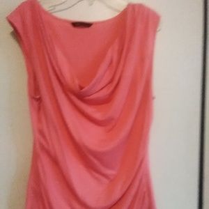 Sofia vergara draped salmon color top